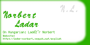 norbert ladar business card